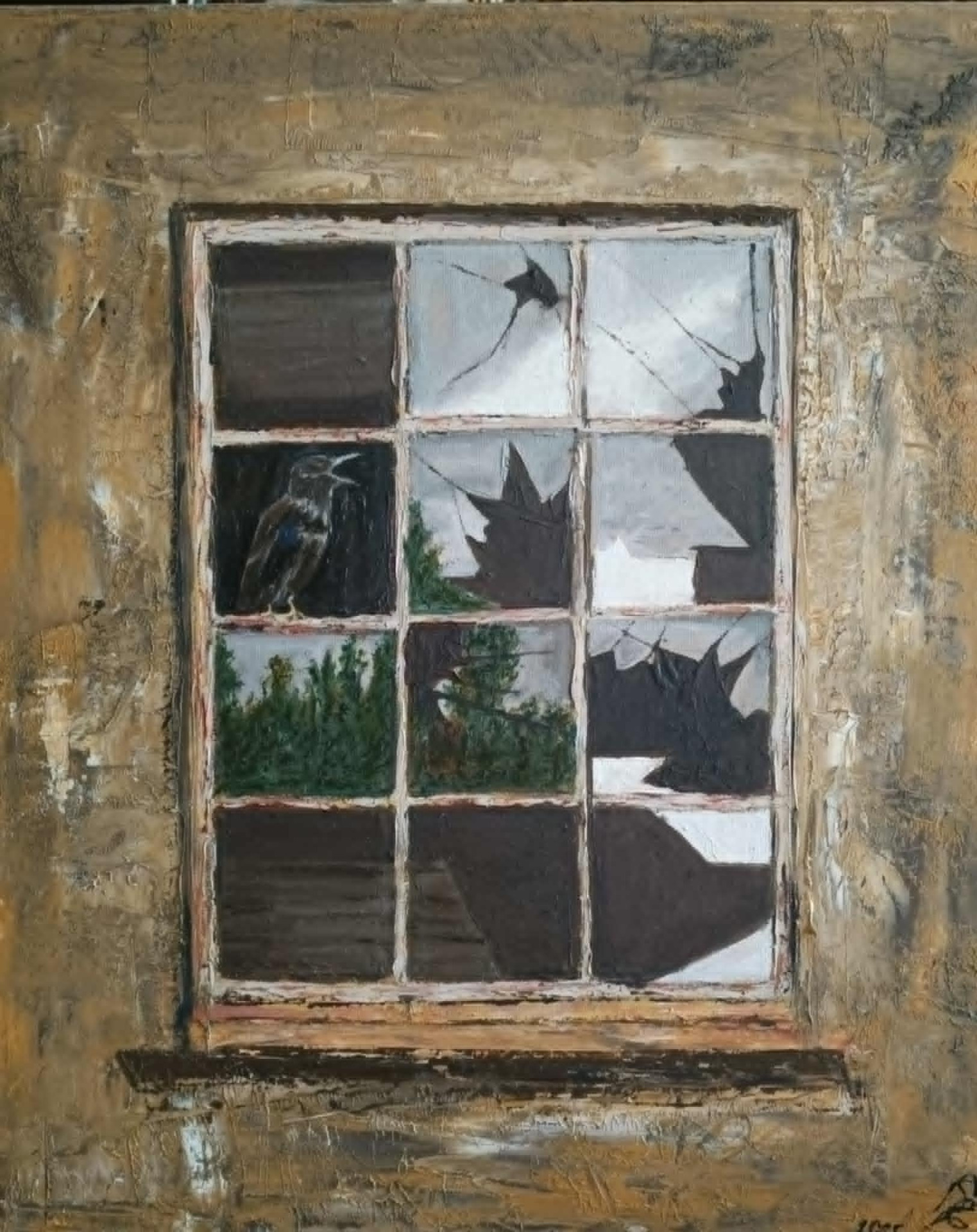 Elmúlás, Olaj/vászon, 55x46cm